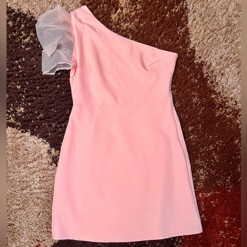 One shoulder Pale Pink TCEC Dress